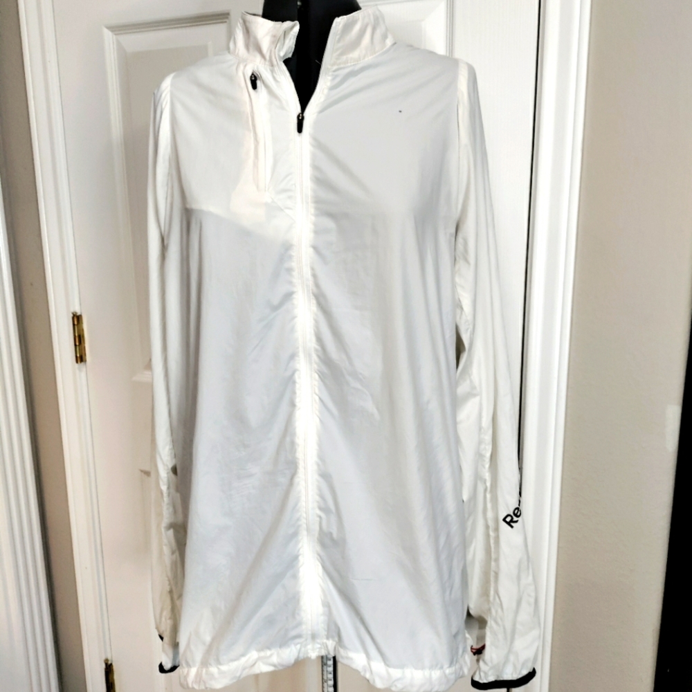 Reebok CrossFit white super thin jacket women's size XL